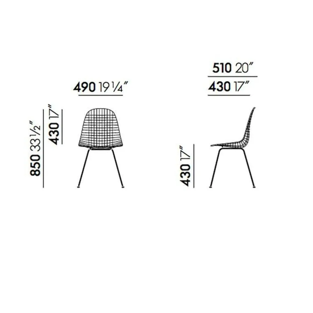 Stühle^Vitra Wire Chair DKX-2 Stuhl