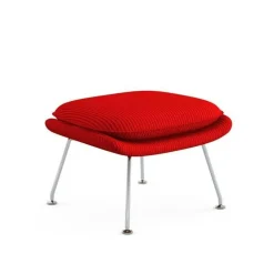 Hocker^Knoll International Womb Relax Ottoman / Hocker Gestell verchromt