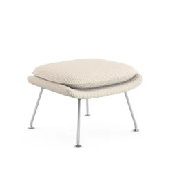 Hocker^Knoll International Womb Relax Ottoman / Hocker Gestell verchromt