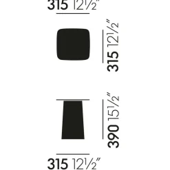 Tische|Beistelltische^Vitra Wooden Side Table Beistelltisch S