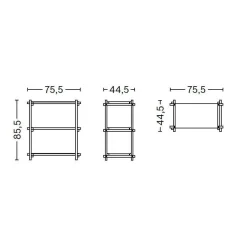 HAY Woody Column Regal Glas niedrig| Regale