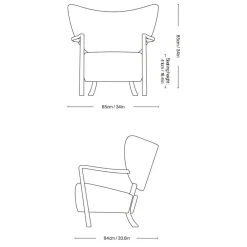 &Tradition Wulff ATD2 Lounge Sessel Gestell Eiche| Sessel