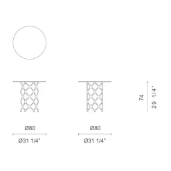 Esstische^Cappellini X System Tisch Ø 80cm