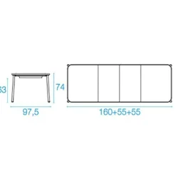 Emu Yard Aluminium Gartentisch ausziehbar| Gartentische