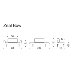 Innovation Living Zeal Bow Schlafsofa 200x72cm| Sofas|Schlafsofas
