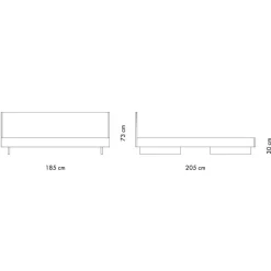 OUT Objekte unserer Tage Zians Large Doppelbett 180x200cm mit Kopfteil| Betten