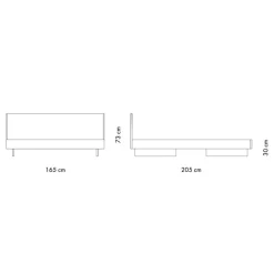 Betten^OUT Objekte unserer Tage Zians Medium Doppelbett 160x200cm mit Kopfteil