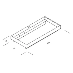 OUT Objekte unserer Tage Zians XSmall Einzelbett 90x200cm mit durchgehendem Bein| Betten